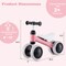 4 Wheels No-Pedal Baby Balance Bike Perfect for Indoor and Outdoor Use
